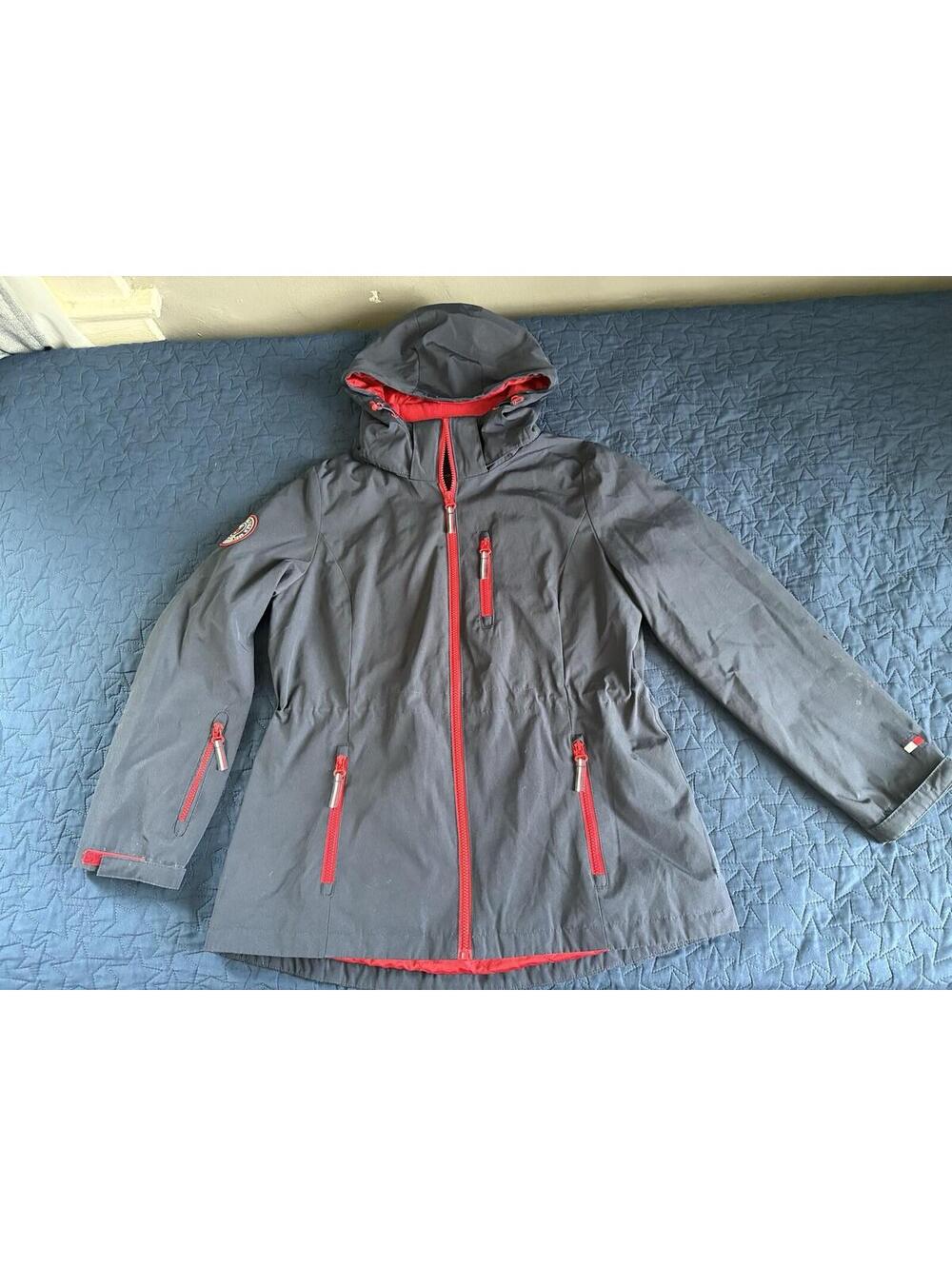 Tommy Hilfiger Blue Women's 3 In 1 Jacket Med Spellout Sleeve **SHELL ONLY**